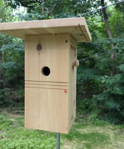 Deluxe “CAMERA READY ” Cedar Bluebird Nest Box- Larger Interior Space with Side Access/Cleanout