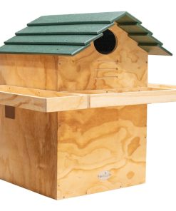 JCS Wildlife X Large Barn Owl Box with Poly Lumber Roof and Exercise Platform